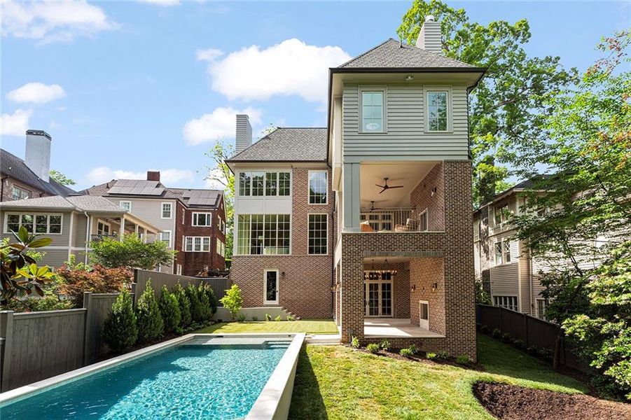 Exterior details and patio area of a home in , Atlanta (Image 43). Exterior details and patio area of a home in , Atlanta (Image 43).