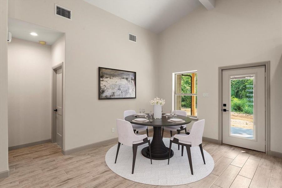 Furnished interior view inside a new home in , Gun Barrel City (Image 7). Furnished interior view inside a new home in , Gun Barrel City (Image 7).