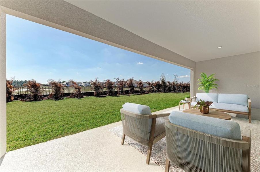 Exterior details and patio area of a home in Two Rivers, Zephyrhills (Image 3).