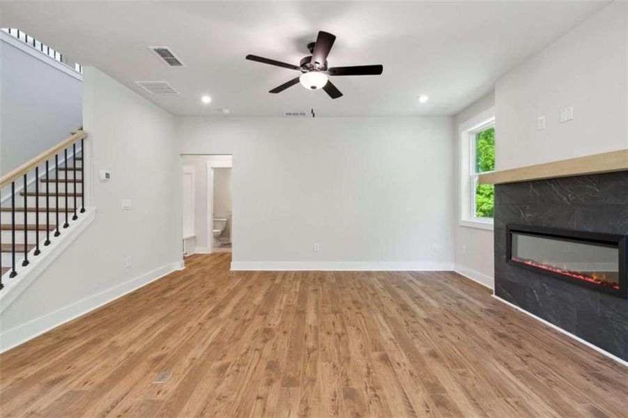 Spacious, unfurnished interior of a new home in The Paddocks at Doc Hughes, Buford (Image 14). Spacious, unfurnished interior of a new home in The Paddocks at Doc Hughes, Buford (Image 14).