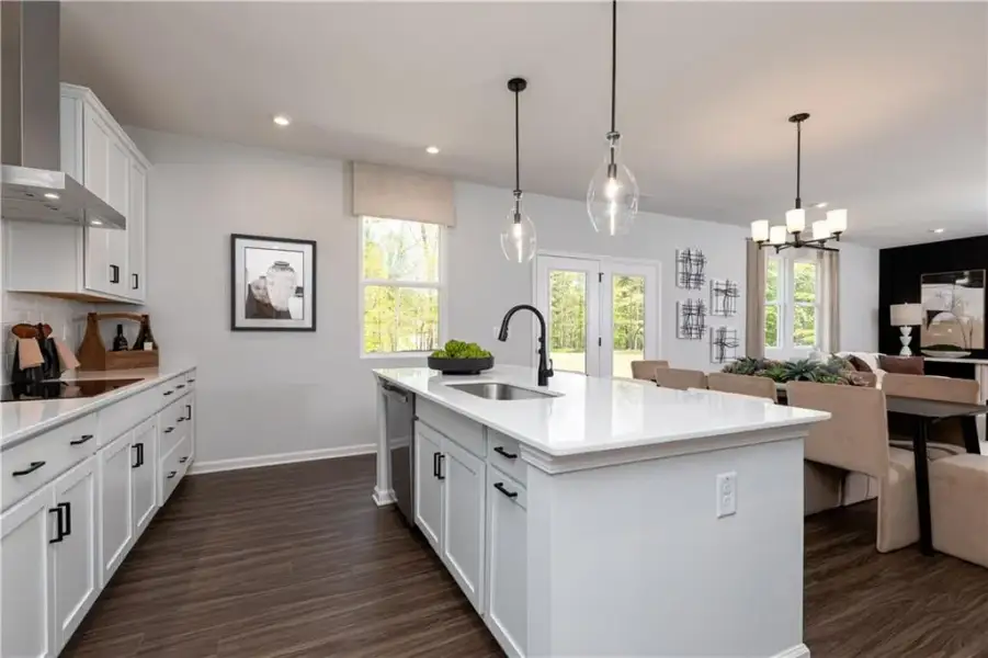 Furnished interior view inside a new home in Croftside Single Family Homes, Powder Springs (Image 15). Furnished interior view inside a new home in Croftside Single Family Homes, Powder Springs (Image 15).