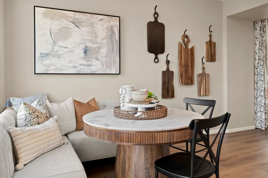 Representative furnished interior of a home built from the 1242 by KB Home in Oakwood Trails, Tomball (Image 8).