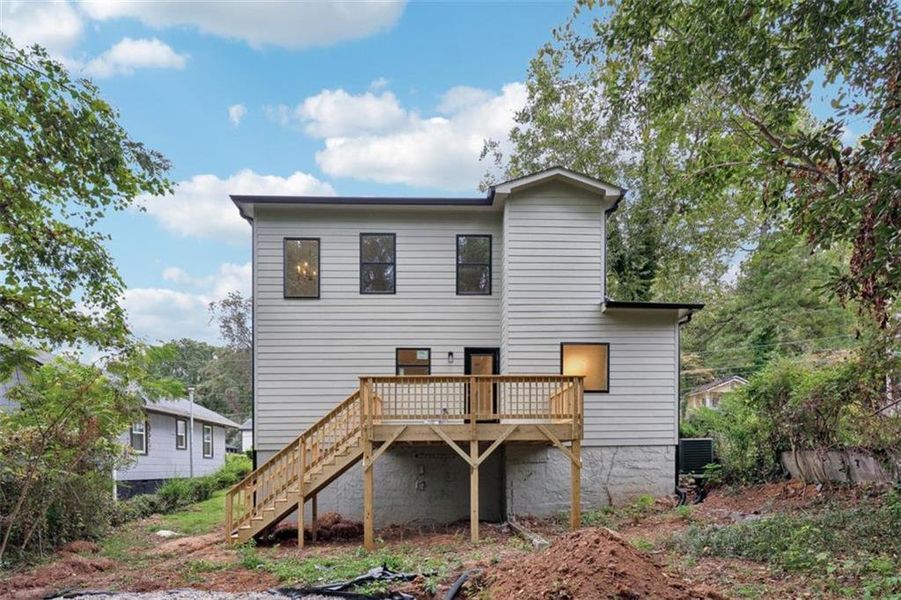 Exterior details and patio area of a home in , Atlanta (Image 2). Exterior details and patio area of a home in , Atlanta (Image 2).