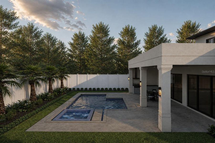 Exterior details and patio area of a home in , Orlando (Image 3). Exterior details and patio area of a home in , Orlando (Image 3).