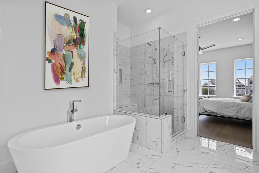 Free Standing Tub and Seated Shower Free Standing Tub and Seated Shower