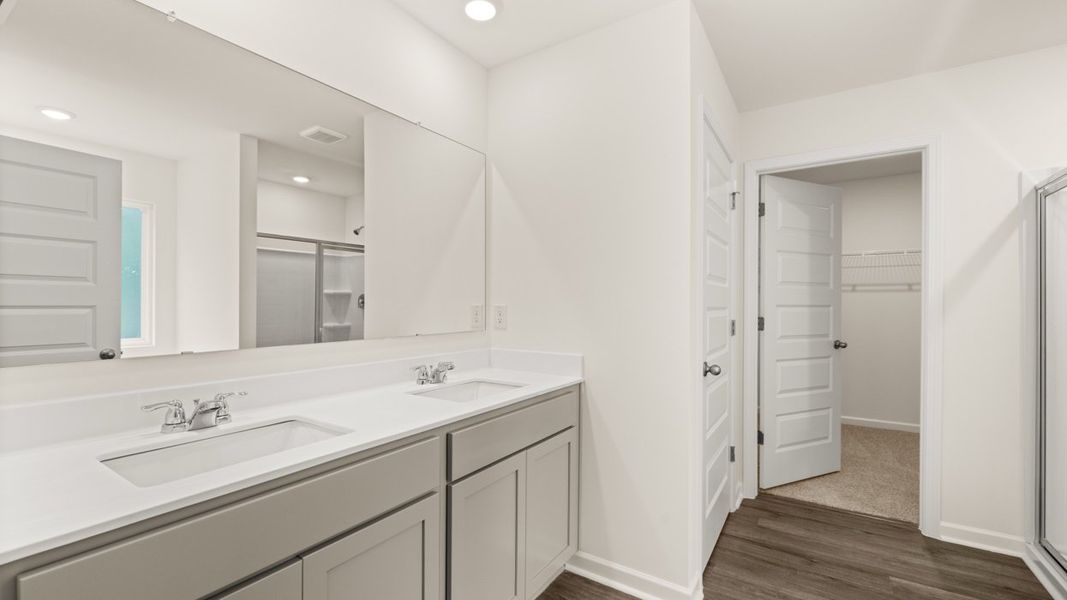 Representative furnished interior of a home built from the Hanover by D.R. Horton in The Reserve at Calcutta, Stockbridge (Image 7).