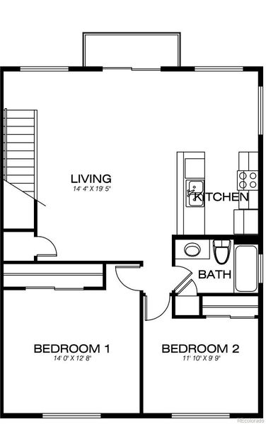 2D floor plan layout of this home in , Monument, CO (Image 6).