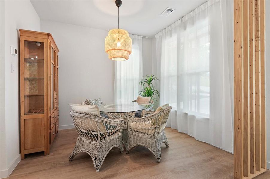 Dining room featuring light hardwood / wood-style floors