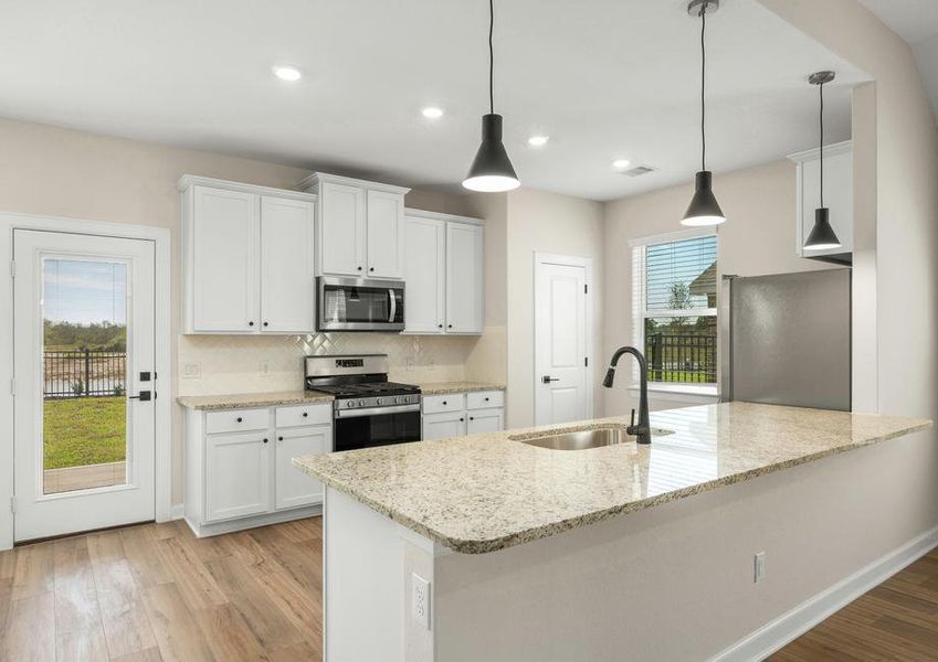 Enjoy tons of counter space in the kitchen.