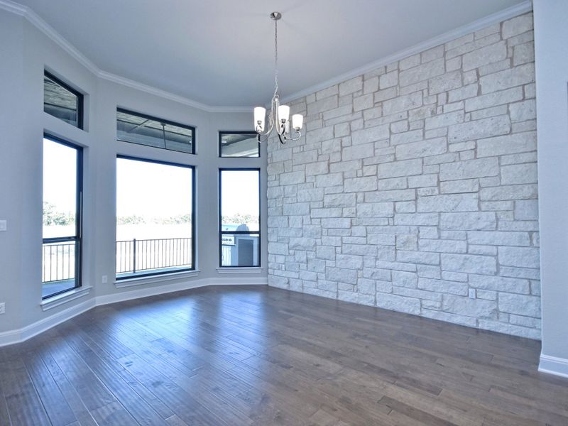 Representative unfurnished interior of a home built from the San Simeon I by Giddens Homes in Clearwater Ranch, Liberty Hill (Image 472).