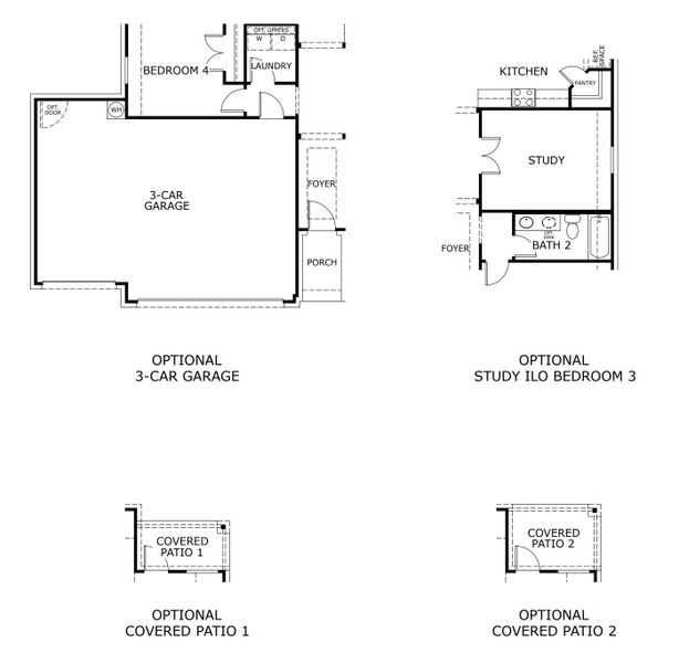 2D floor plan layout for the Concept 1790 by Landsea Homes in Hunters Ridge, Crowley, TX (Image 3).