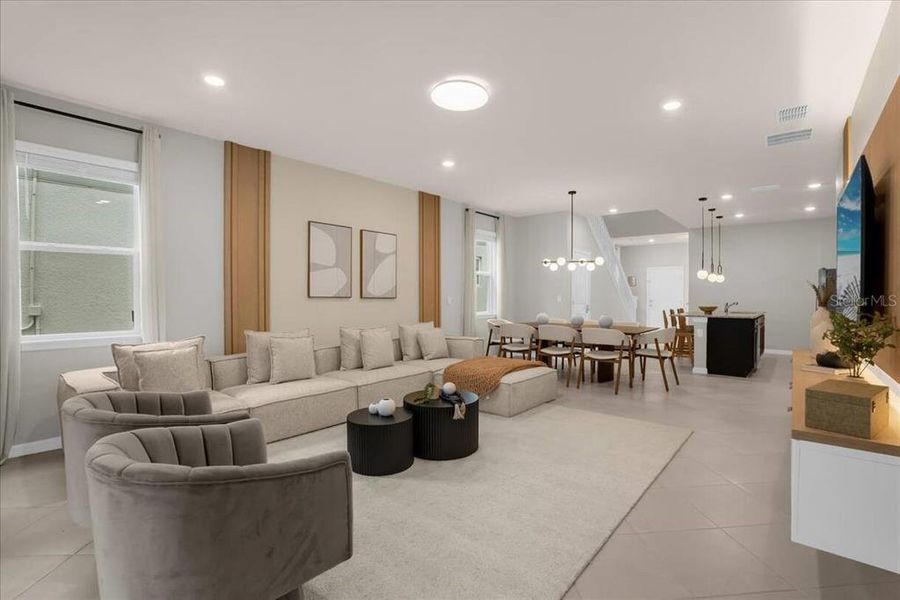 Furnished interior view inside a new home in , Clermont (Image 6).