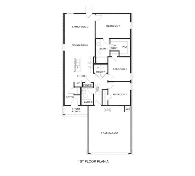 2D floor plan layout for the Atlanta by D.R. Horton in The Hills of Sherman, Sherman, TX (Image 3). 2D floor plan layout for the Atlanta by D.R. Horton in The Hills of Sherman, Sherman, TX (Image 3).