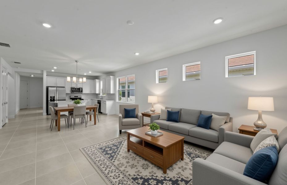 Furnished interior view inside a new home in TerraWalk at Babcock Ranch, Alva (Image 14).