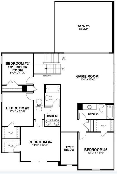 2D floor plan layout of this home in Barksdale, Leander, TX (Image 4).