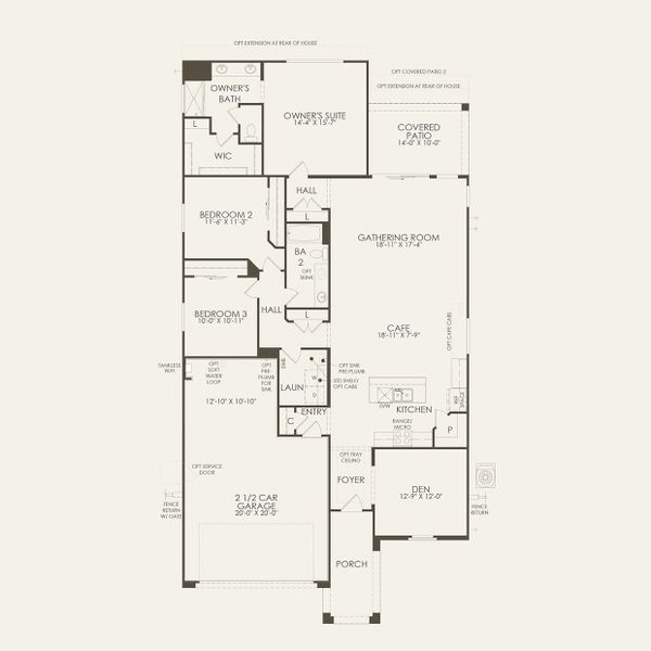 2D floor plan layout of this home in Jorde Farms, Queen Creek, AZ (Image 4).
