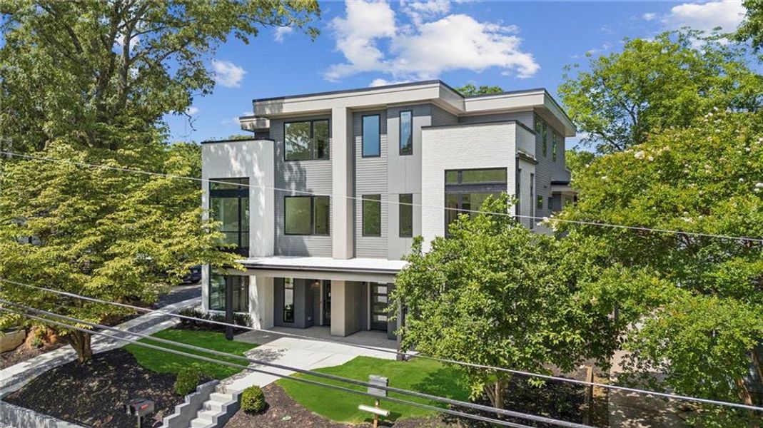 Front exterior of a new home in , Atlanta, GA, highlighting curb appeal (Image 26). Front exterior of a new home in , Atlanta, GA, highlighting curb appeal (Image 26).