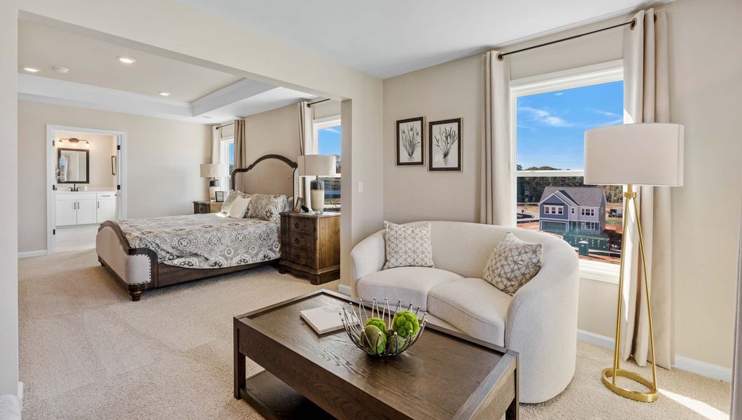 Furnished interior view inside a new home in Sunset Summits, Spartanburg (Image 29). Furnished interior view inside a new home in Sunset Summits, Spartanburg (Image 29).
