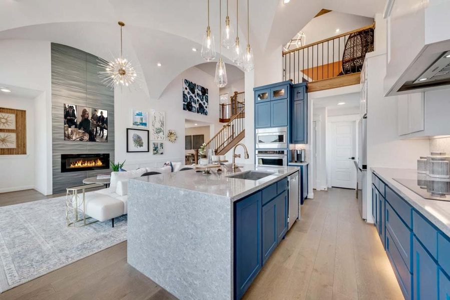 Representative furnished interior of a home built from the Grand Whitehall II by Grand Homes in Grand Oaks, Celina (Image 7).