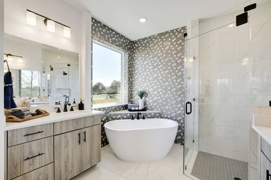 Representative furnished interior of a home built from the Jester by Scott Felder Homes in Prominence, San Antonio (Image 13).