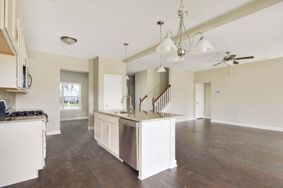 Representative furnished interior of a home built from the Clayton by Caviness & Cates Communities in Bartlett Manor, Youngsville (Image 147).