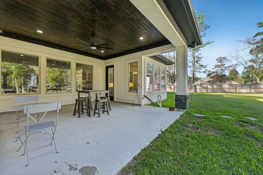 Exterior details and patio area of a home in , Magnolia (Image 28).