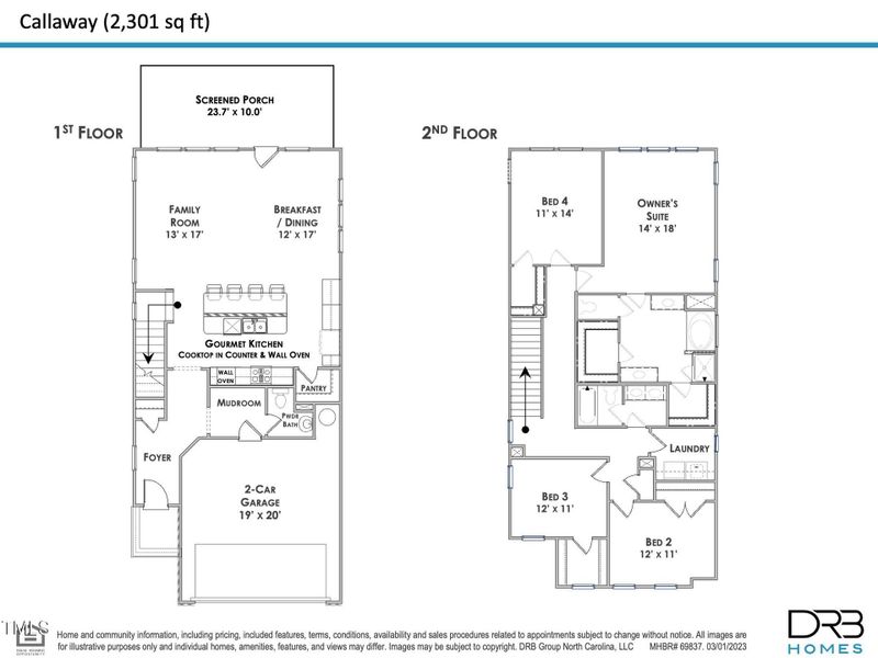 Floor Plan - 4 Bed, Gourmet, DLX Bath &