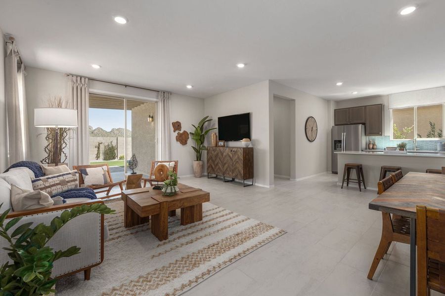 Representative furnished interior of a home built from the Plan 1465 Modeled by KB Home in Saguaro Haven, Tucson (Image 4).