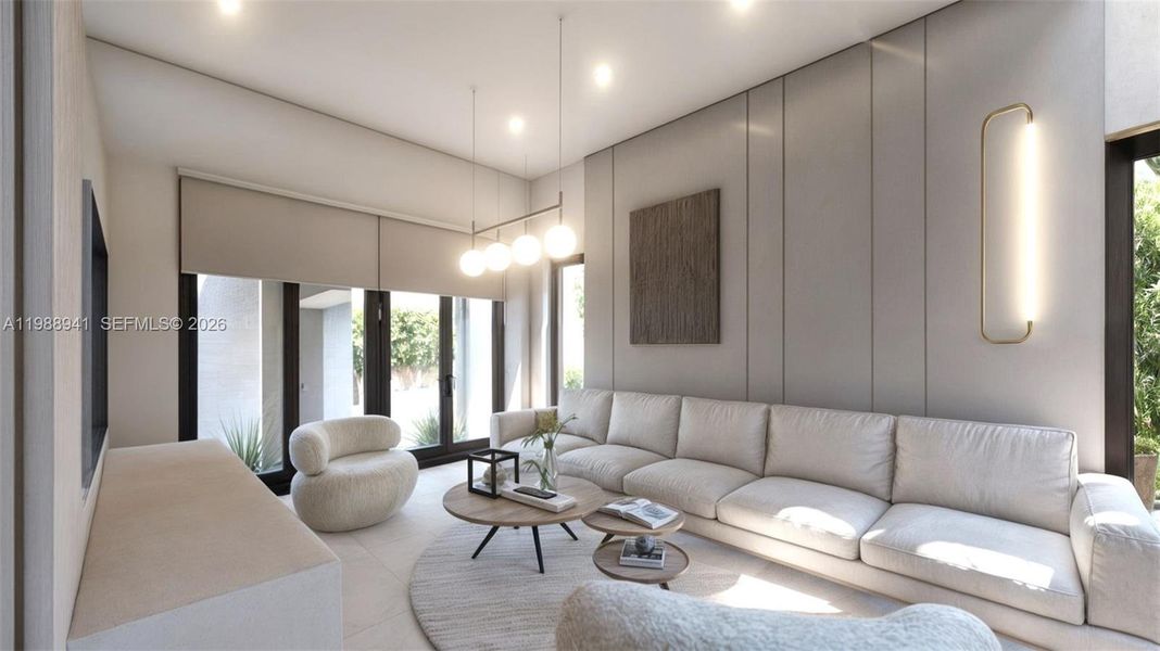 Furnished interior view inside a new home in , Dania Beach (Image 3).