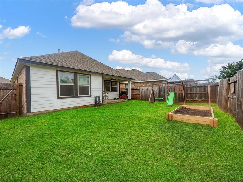 The swingset can stay or be taken down as buyer wishes.