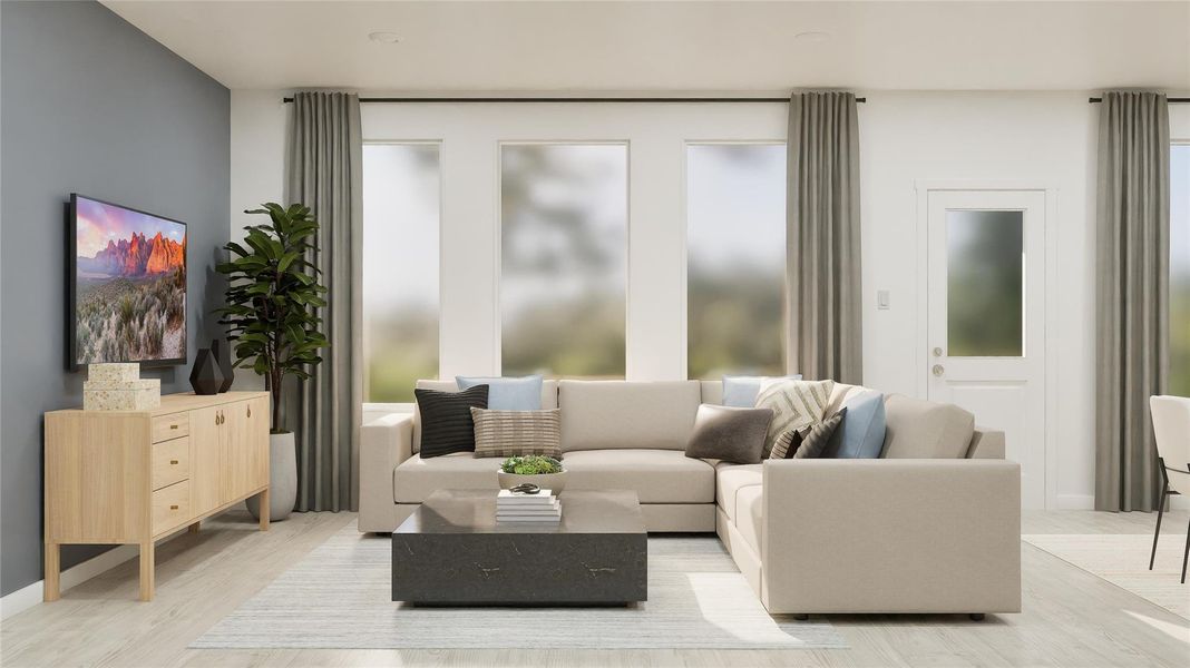 Furnished interior view inside a new home in Thunder Rock, Marble Falls (Image 25).