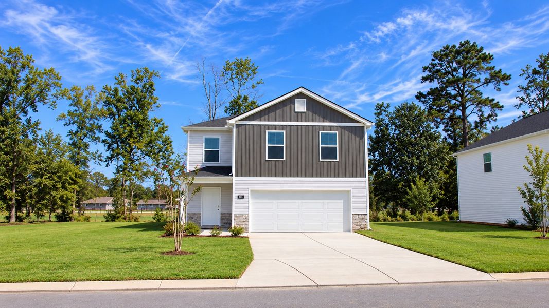 Front exterior of a new home in Evergreen Landing, Rossville, GA, highlighting curb appeal (Image 22).