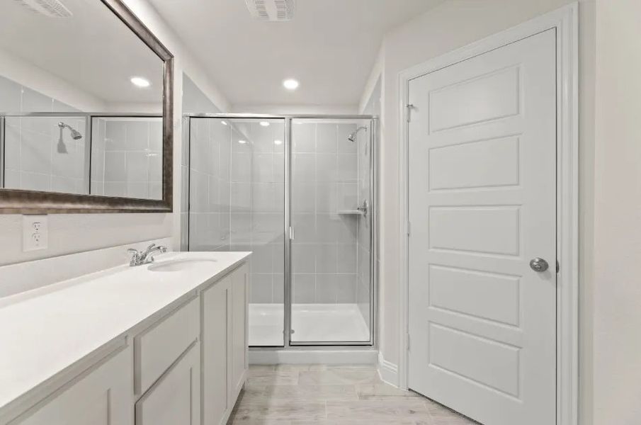 Front exterior of a new home in Timber Ridge, Corinth, TX, highlighting curb appeal (Image 17).