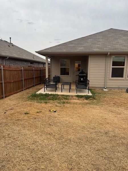 Exterior details and patio area of a home in Sculptor's Park, Springtown (Image 3). Exterior details and patio area of a home in Sculptor's Park, Springtown (Image 3).