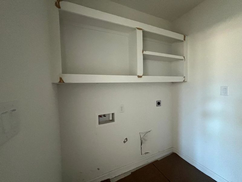 Construction progress - utility room Construction progress - utility room