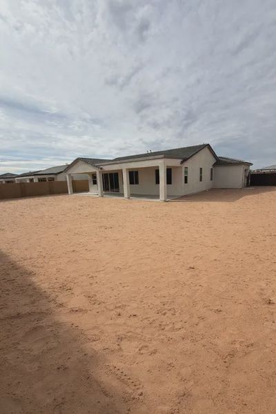 Exterior details and patio area of a home in Acacia at Santana, Yuma (Image 3). Exterior details and patio area of a home in Acacia at Santana, Yuma (Image 3).