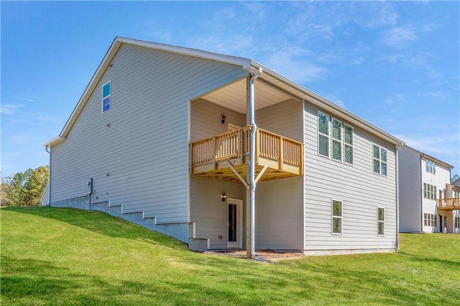Exterior details and patio area of a home in Waters Edge, Mansfield (Image 4).