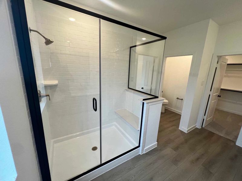 Primary Bathroom Construction Progress featuring the Laguna Collection