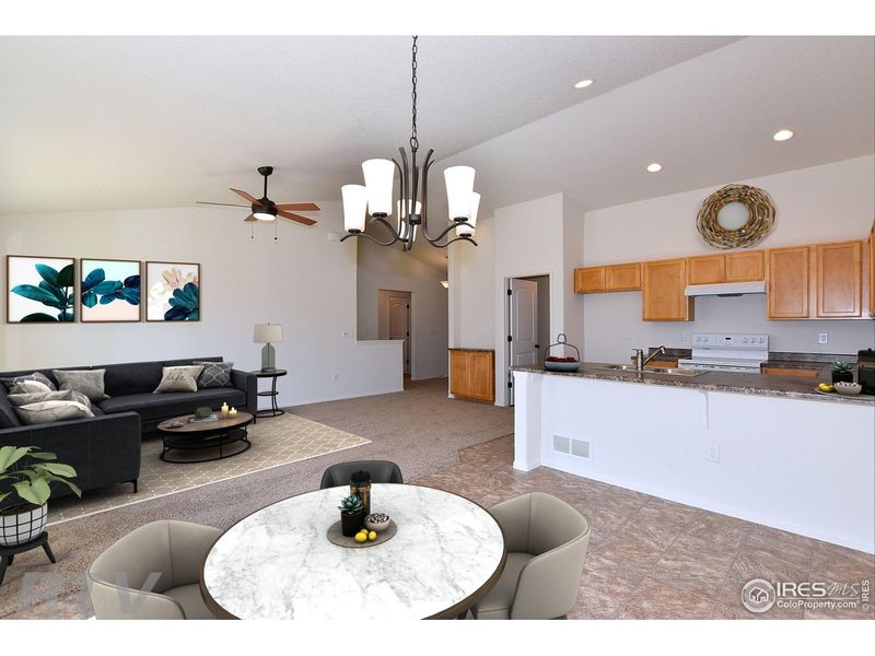 Furnished interior view inside a new home in , Johnstown (Image 4).