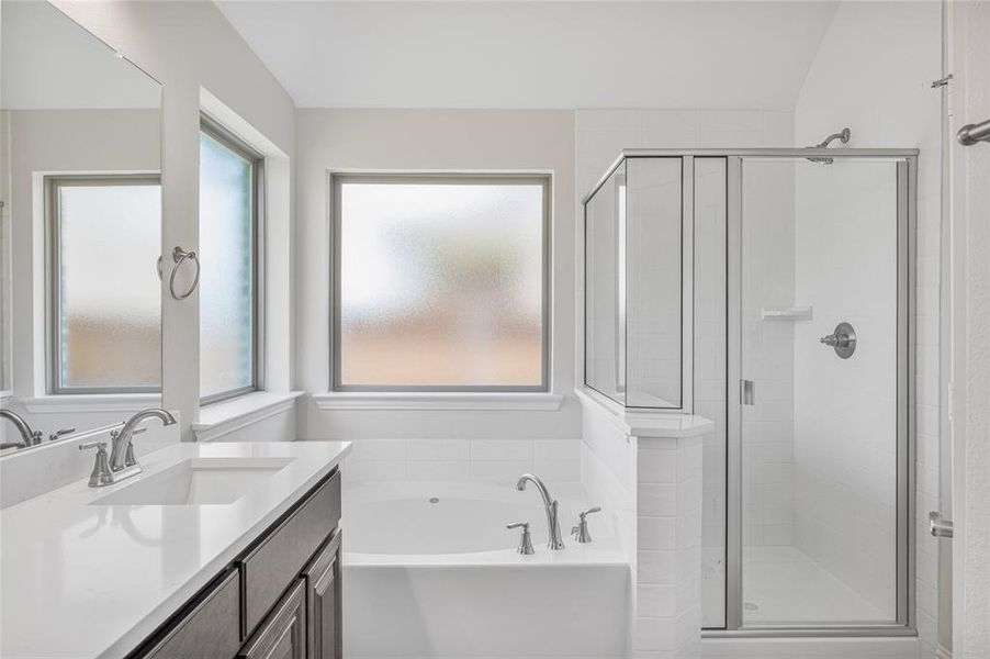 Furnished interior view inside a new home in Creekview Meadows, Pilot Point (Image 12).