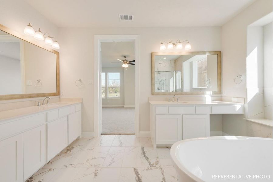 Furnished interior view inside a new home in Trails at Cottonwood Creek, Rowlett (Image 6).