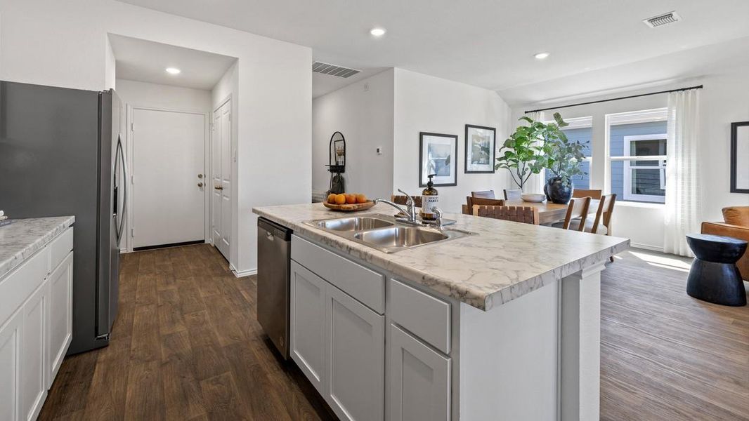 Furnished interior view inside a new home in Prairie Lakes, Buda (Image 7). Furnished interior view inside a new home in Prairie Lakes, Buda (Image 7).