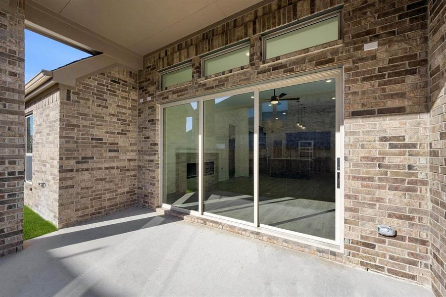 Exterior details and patio area of a home in The Villages at Charleston, Glenn Heights (Image 20). Exterior details and patio area of a home in The Villages at Charleston, Glenn Heights (Image 20).