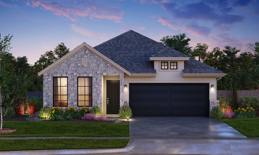 Representative exterior photo of a completed home built from the Amalfi by Tricoast Homes in River Ranch 55', Dayton, TX (Image 6).
