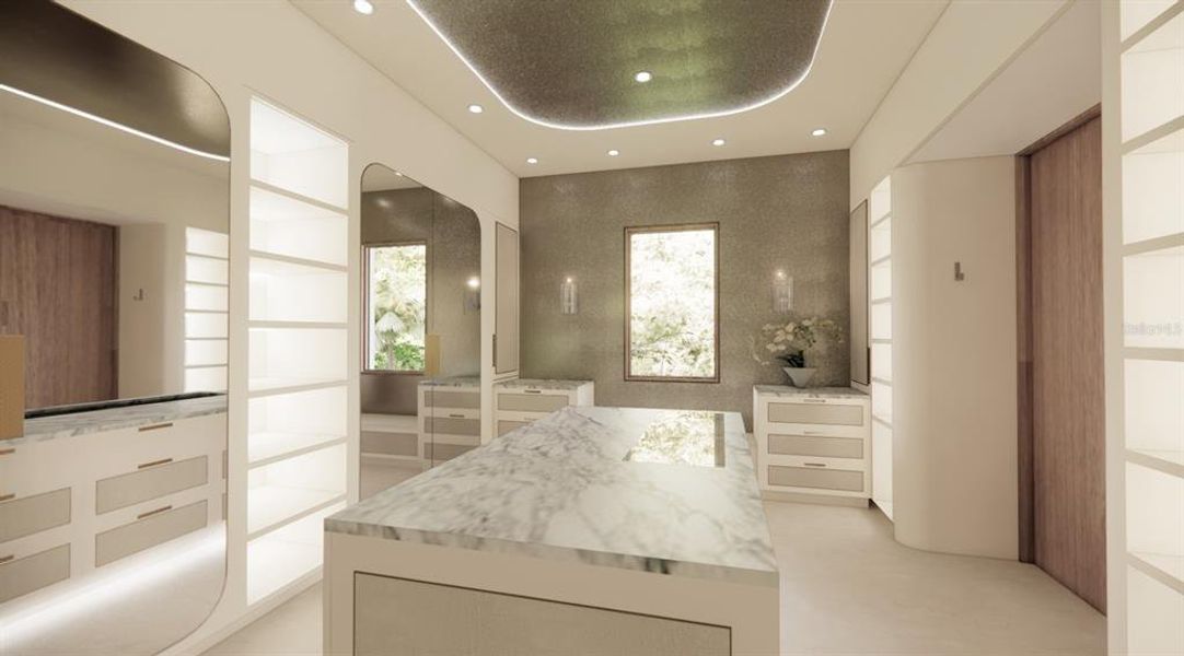 Furnished interior view inside a new home in , Longboat Key (Image 27).