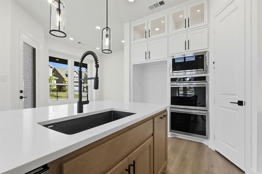 Furnished interior view inside a new home in Walsh: Townhomes - The Patios, Aledo (Image 9). Furnished interior view inside a new home in Walsh: Townhomes - The Patios, Aledo (Image 9).