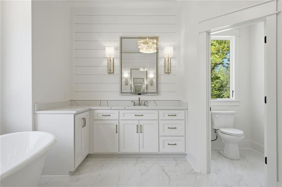 Furnished interior view inside a new home in , White (Image 14).