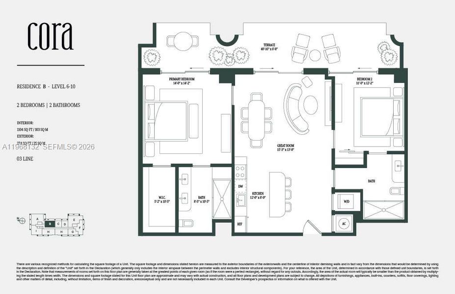 2D floor plan layout of this home in , Coral Gables, FL (Image 4).