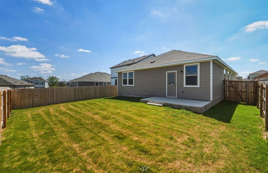 Exterior details and patio area of a home in Sonterra, Jarrell (Image 20).