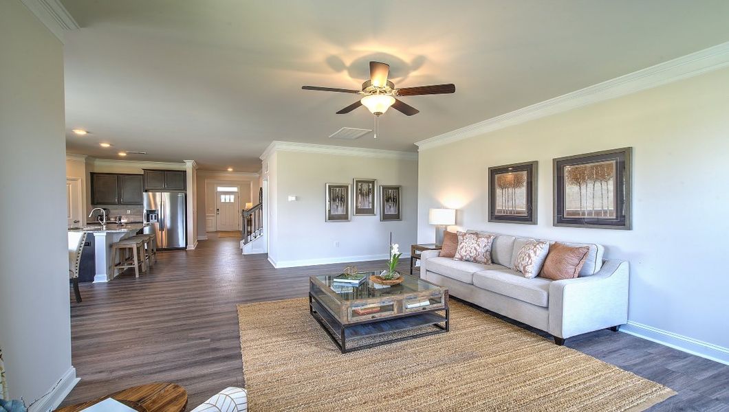 Furnished interior view inside a new home in Reserve at Tap Root Farms, Fletcher (Image 29). Furnished interior view inside a new home in Reserve at Tap Root Farms, Fletcher (Image 29).